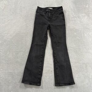 Madewell Jeans Women 27 Mid Rise Kick Out Black Western Bootcut Y2K